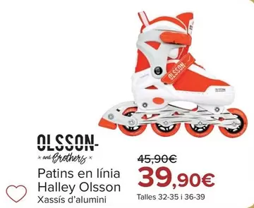 Oferta de Halley Olsson - Patin En Linea  por 39,9€ en Carrefour