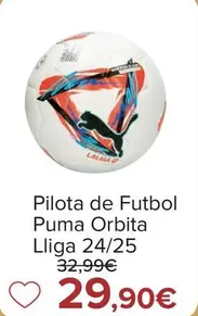 Oferta de Balon Futbol Puma Orbita Liga 2425 por 29,9€ en Carrefour