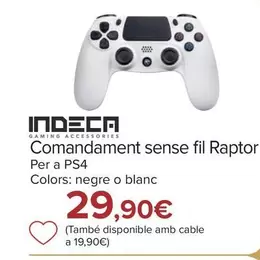 Oferta de Indeca - Mando Inalambrico  Raptor por 29,9€ en Carrefour