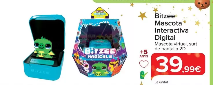 Oferta de Bitzee - Mascota Interactiva Digital por 39,99€ en Carrefour