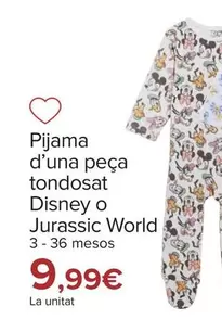 Oferta de TEX - Pelele Tundosado Disney O Jurassic World por 9,99€ en Carrefour