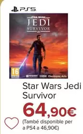 Oferta de Star Wars - Jedi Survivor por 64,9€ en Carrefour