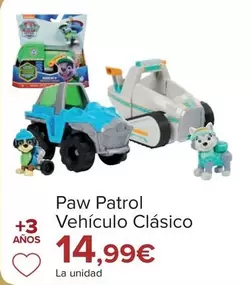 Oferta de Paw Patrol - Vehículo Clásico por 14,99€ en Carrefour