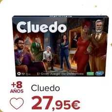 Oferta de Hasbro - Cluedo  por 27,95€ en Carrefour