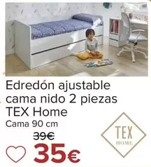 Oferta de Tex Home - Edredón Ajustable Cama Nido 2 Piezas  por 35€ en Carrefour