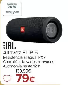 Oferta de JBL - Altavoz Flip 5 por 79€ en Carrefour