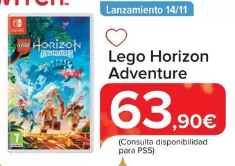 Oferta de Nintendo SWITCH - Lego Horizon Adventure por 63,9€ en Carrefour