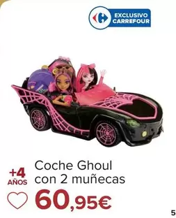 Oferta de Monster High - Coche Ghoul Con 2 Munecas por 60,95€ en Carrefour