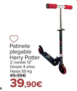 Oferta de Patinete Plegable  Harry Potter por 39,9€ en Carrefour