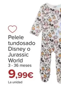 Oferta de TEX - Pelele Tundosado Disney O Jurassic World por 9,99€ en Carrefour