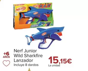 Oferta de Nerf - Junior Wild Sharkfire Lanzador por 15,15€ en Carrefour