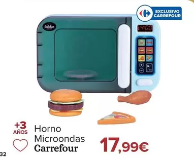 Oferta de  Carrefour - Horno Microondas por 17,99€ en Carrefour