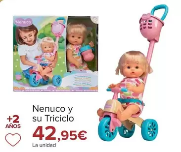 Oferta de Nenuco -  Su Triciclo por 42,95€ en Carrefour