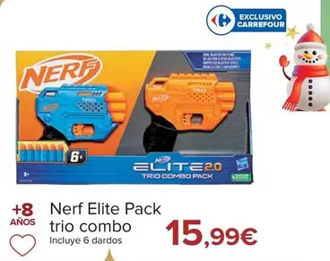 Oferta de Nerf - Elite Pack Trio Combo por 15,99€ en Carrefour