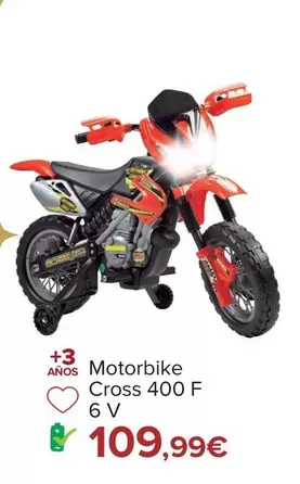 Oferta de Motorbike Cross 400 F 6 V por 109,99€ en Carrefour