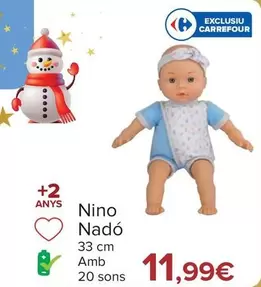 Oferta de Muñeco Recién Nacido por 11,99€ en Carrefour