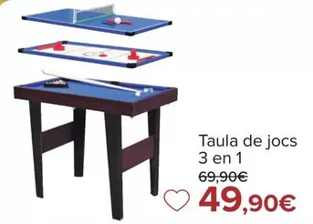 Oferta de Mesa De Juegos 3 En 1 por 49,9€ en Carrefour