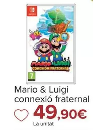 Oferta de Mario & Luigi Conexión Fraternal por 49,9€ en Carrefour