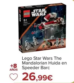 Oferta de LEGO - Star Wars The Mandalorian Huida En Speeder Barc por 26,99€ en Carrefour