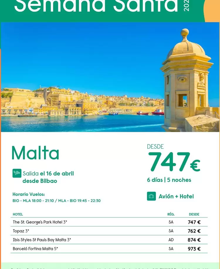 Oferta de Malta -  - por 747€ en Travelplan