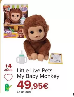 Oferta de Little Live Pets - My Baby Monkey por 49,95€ en Carrefour