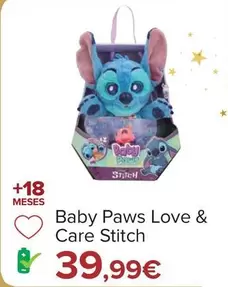 Oferta de Baby Paws - Love & Care Stitch por 39,99€ en Carrefour