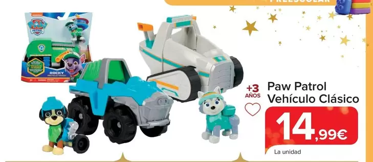 Oferta de Paw Patrol - Vehículo Clásico por 14,99€ en Carrefour