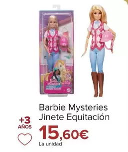 Oferta de Barbie - Mysteries Jinete Equitación  por 15,6€ en Carrefour