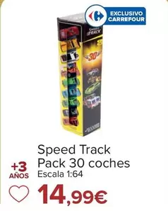 Oferta de Speed Track - Pack 30 Coches por 14,99€ en Carrefour