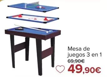 Oferta de Mesa De Juegos 3 En 1 por 49,9€ en Carrefour