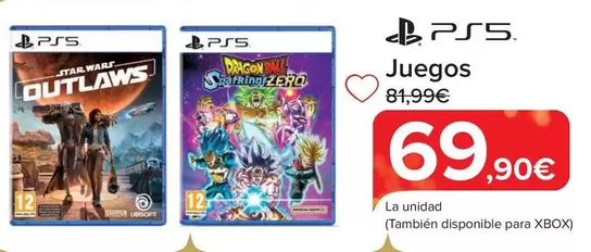 Oferta de Juegos por 69,9€ en Carrefour