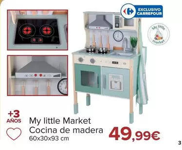 Oferta de My Little Market - Cocina De Madera por 49,99€ en Carrefour