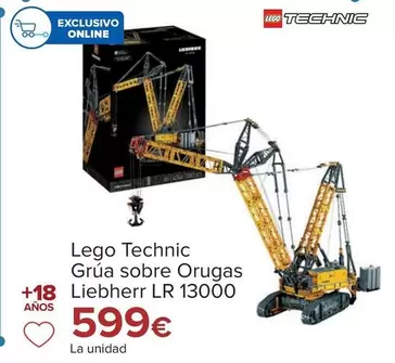 Oferta de LEGO - Technic Grúa Sobre Orugas Liebherr LR 13000 por 599€ en Carrefour