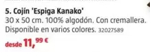 Oferta de Cojin Espiga Kanako por 11,99€ en BAUHAUS