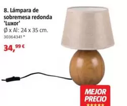 Oferta de Luxor - Lámpara De Sobremesa Redonda por 34,99€ en BAUHAUS