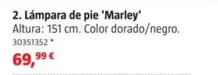 Oferta de Marley - Lámpara De Pie'marley' por 69,99€ en BAUHAUS