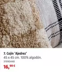 Oferta de Cojin Ajedrez por 16,99€ en BAUHAUS