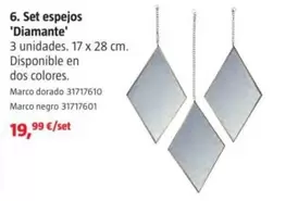 Oferta de Diamante - Set Espejos por 19,99€ en BAUHAUS