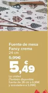 Oferta de Carrefour Home - Fuente De Mesa Fancy Crema por 5,49€ en Carrefour