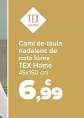 Oferta de Tex Home - Camino De Mesa  Navideno Algodon Lurex   por 6,99€ en Carrefour