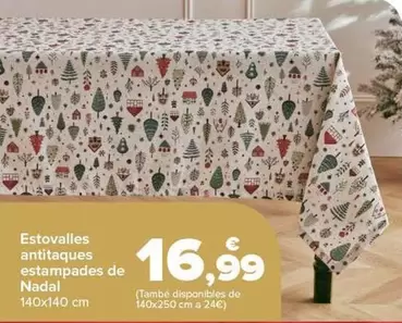 Oferta de Mantel Antimanchas Estampado Navidad por 16,99€ en Carrefour