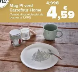 Oferta de Carrfour Home - Mug Pino Verde por 4,59€ en Carrefour