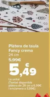 Oferta de Carrefour Home - Fuente De Mesa Fancy Crema por 5,49€ en Carrefour