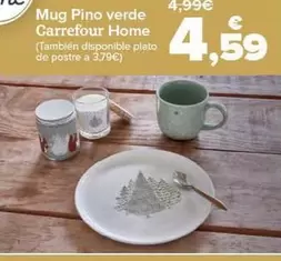 Oferta de Carrfour Home - Mug Pino Verde por 4,59€ en Carrefour