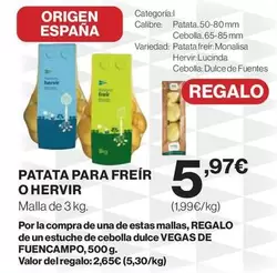 Oferta de Origen - Patata Para Freir por 5,97€ en Hipercor