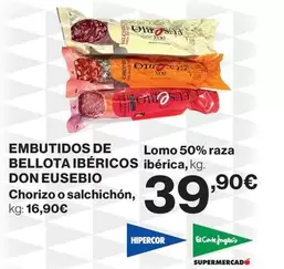 Oferta de Bellota - Embutidos De  Ibéricos Ibérica por 39,9€ en Hipercor