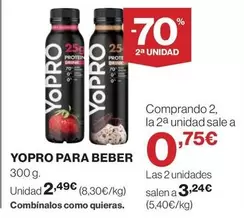 Oferta de YoPRO - Yopro Para Beber por 2,49€ en Hipercor