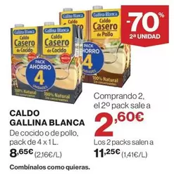 Oferta de Gallina Blanca - Caldo por 8,65€ en Hipercor