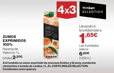 Oferta de Zumos Exprimidos por 2,2€ en Hipercor