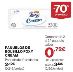 Oferta de Foxy - Panuelos De Bolsillo Cream por 2,4€ en Hipercor